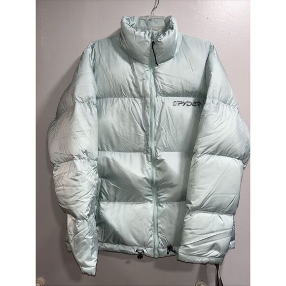 Spyder women's wisdom down jacket size Large wintergreen NWT‎ - Picture 1 of 12